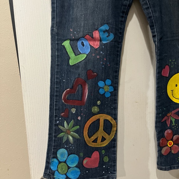 Salt Works Colorful Graphic Flare Jeans - Picture 4 of 10